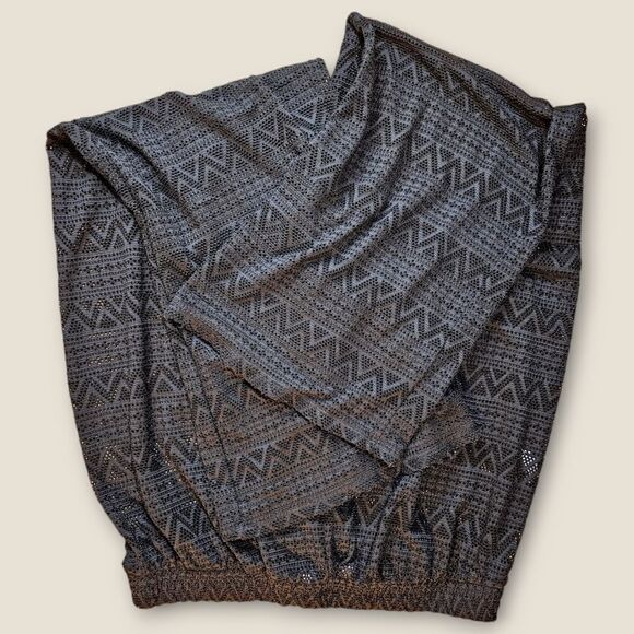 La Vie en Rose Black Sheer Lace Mesh Beach Swim Cover Pants XLarge - Picture 2 of 6